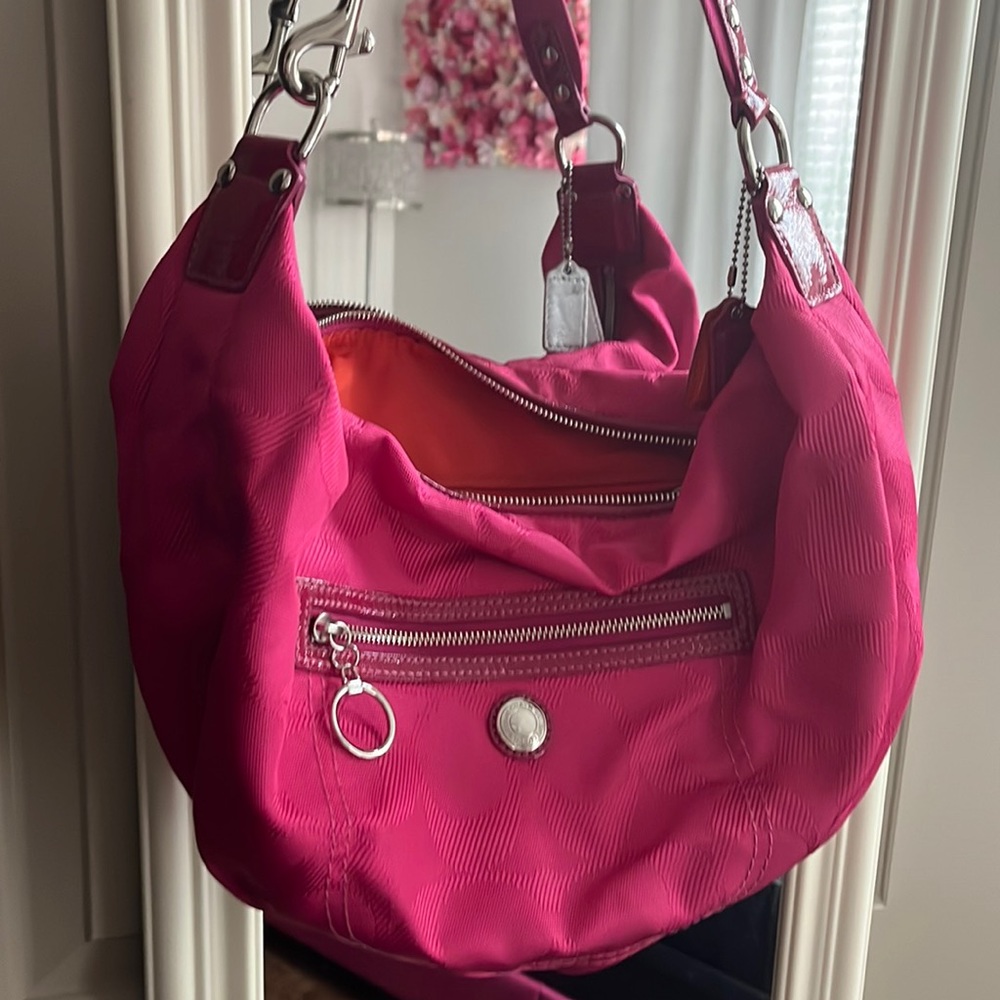 Hot pink Coach purse